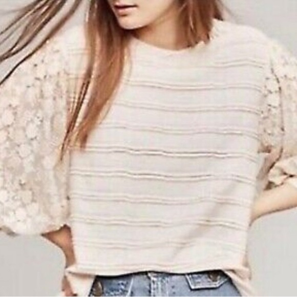 Eri + Ali Anthropologie Chelsea Lace Pullover XS - Picture 2 of 8